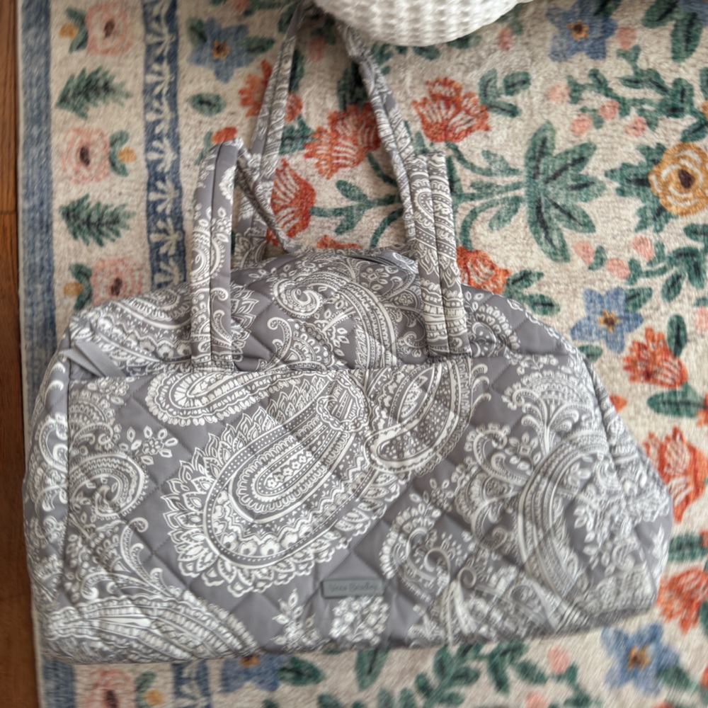 Vera Bradley Gray Paisley Travel Bag
